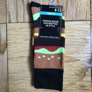 Fun Hamburger Novelty Men’s Socks